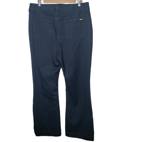 Melissa McCartney Seven7 Flare Jeans Women's Size 16 Dark Blue - Picture 2 of 14
